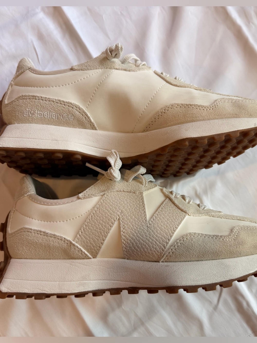 New Balance Women’s Cream and Gum Retro Runner Sneakers